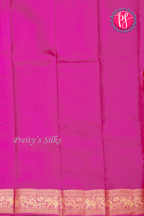 Pure Kanchipuram Silk Saree-RoyalPurple And Pink-PA23542