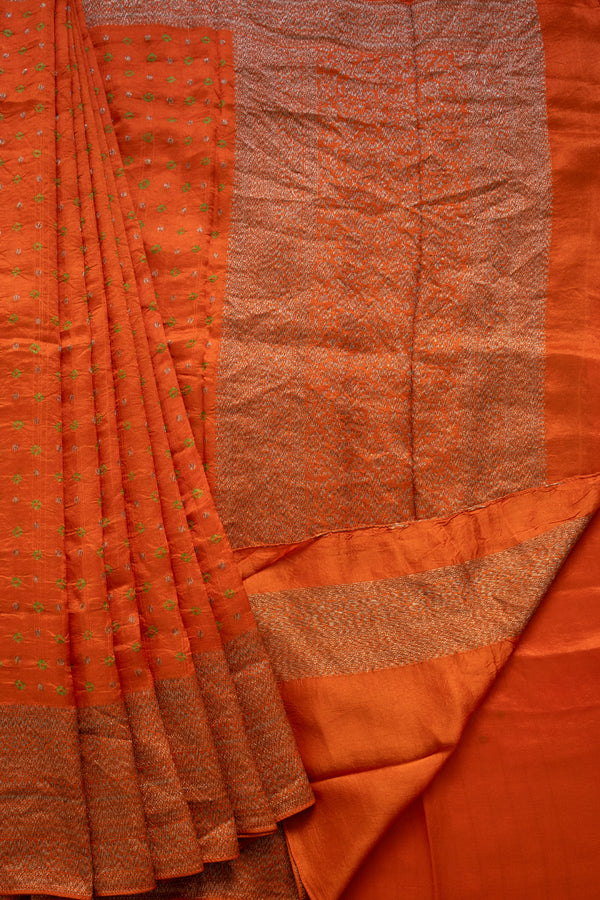 Day 1 Tussar Dupion Silk Saree with Bandini prints -PA48639