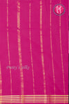 Pure Mysore Crepe Silk Saree-Seagreen And Mejentapink-PA19960