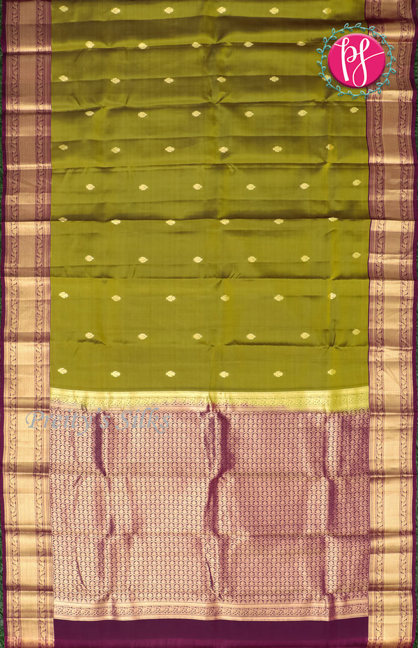 Half Pure Kanchipuram Silk Saree-PF59091