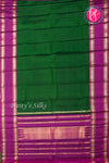 Kanchipuram Soft Silk Saree-Bottlegreen And Purple-PA20390