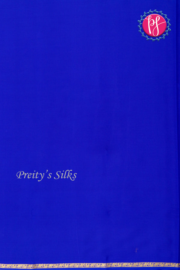 Pure Mysore Crepe Silk Saree -Royalblue-PF84178