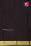 Pure Mysore Crepe Silk Saree-Mustardyellow And Black-PF82729