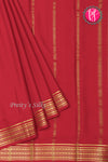 Pure Mysore Crepe Silk Saree-Red-PA33665