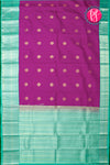 Pure Kanchipuram Silk Saree-Plum And Seagreen-PA25014