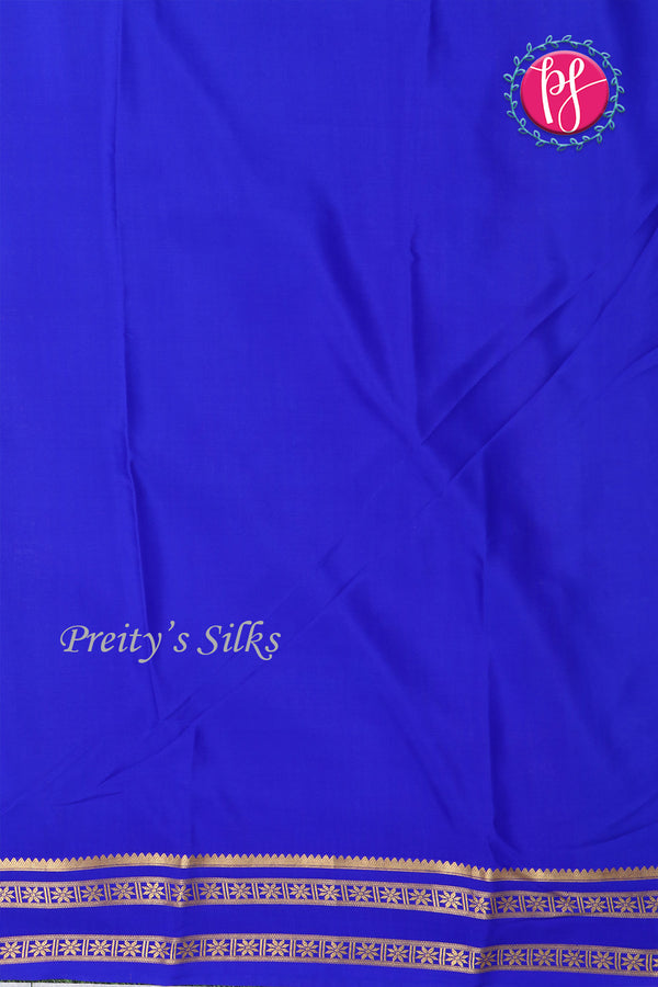 Pure Mysore Crepe Silk Saree -Skyblue And Royalblue-PF86103