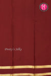 Pure Mysore Crepe Silk Saree -Rustorange And Maroon-PF86048
