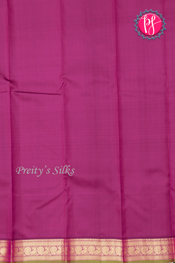 Pure Kanchipuram Silk Saree-Orange-PA27118