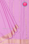 Pure Mysore Crepe Silk Saree-Pastel Pink-PA33665