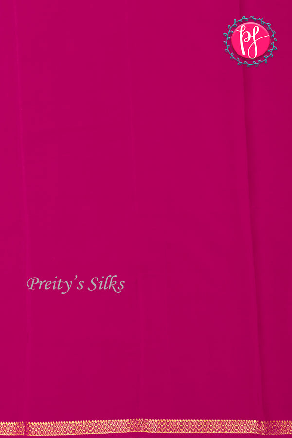 Pure Mysore Crepe Silk Saree-Doublechecks-Pink-PA20527