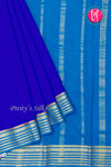 Pure Mysore Crepe Silk Saree -Royalblue And Tealblue-PA47018