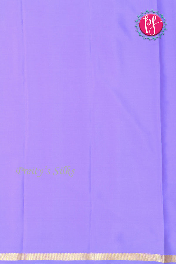 Pure Mysore Crepe Silk Saree (With singlechecks)- Lavender-PA10730