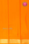 Pure Mysore Crepe Silk Saree -Black And Orange-PF82724