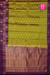 Half Pure Kanchipuram Silk Saree-PachiGreen And Deepwine-PA24692