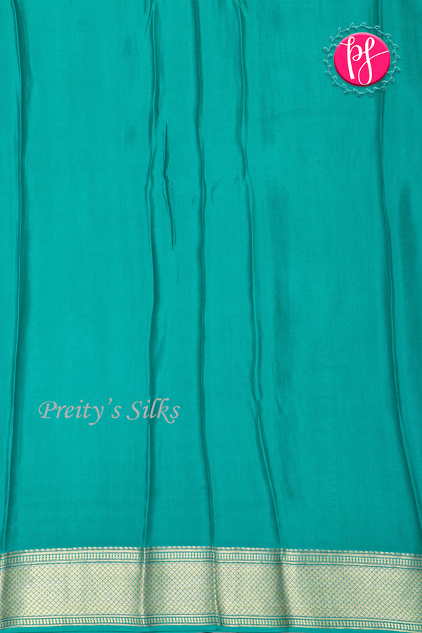 PURE KADDI BANARASI GEORGETTE SILK SAREE-Aquablue-PA23868