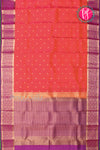 Half Pure Kanchipuram Silk Saree-Red And Wine-PA24692
