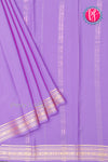Pure Mysore Crepe Silk Saree-Lavender-PA35304
