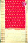 Pure Kanchipuram Silk Saree-Red With Ligth Sea Green-PF81261