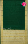 Pure Mysore Crepe Silk Saree-Bottlegreen And Cream-PF66927