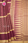 Pure Mysore Crepe Silk Saree-Marron-PA57142