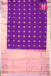 Half Pure Kanchipuram Silk Saree-Purple With Ligth Pink-PF81414