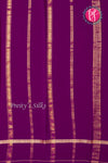 Pure Mysore Crepe Silk Saree-Deep Purple-PA19482