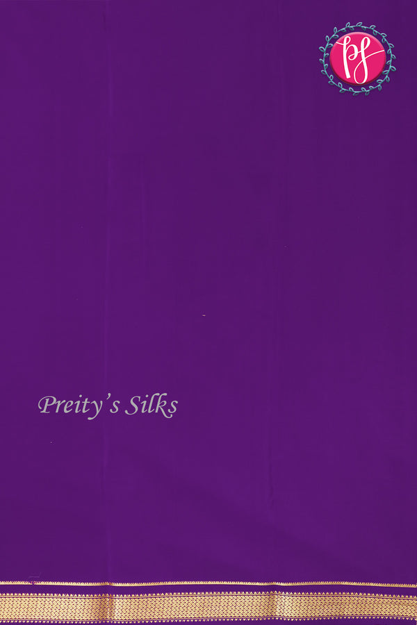 Pure Mysore Crepe Silk Saree -Lilac And Purple-PA10650