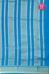 Pure Mysore Crepe Silk Saree -Royalblue And Skyblue-PA10699