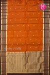 Half Pure Kanchipuram Silk Saree-Rustorange And Maroon-PF04461