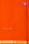 Pure Mysore Crepe Silk Saree-Orange-PA19804