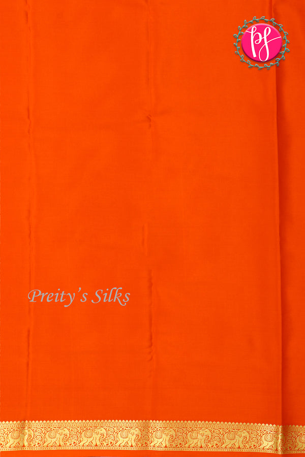 Pure Mysore Crepe Silk Saree-Orange-PA19804