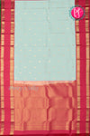 Half Pure Kanchipuram Silk Saree-Light Pastel Green And Red-PA25832