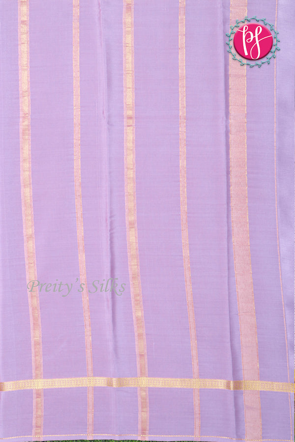 Pure Mysore Crepe Silk Saree-Mauve-PA19482