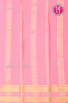 Pure Mysore Crepe Silk Saree-Darkgreen And Light pink-PA19929