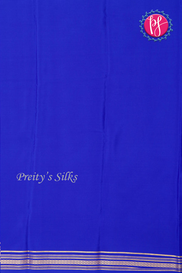Pure Mysore Crepe Silk Saree-Royalblue-PA19538