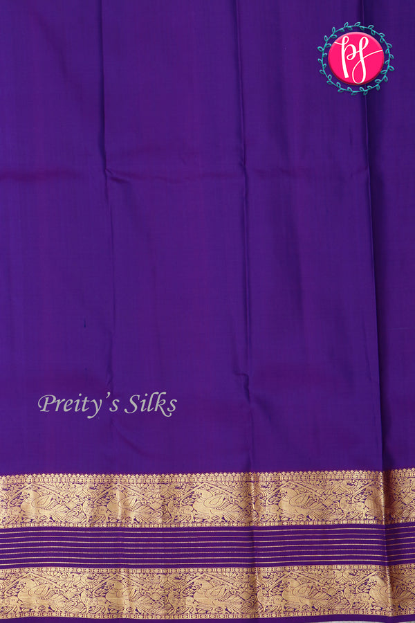 Pure Kanchipuram Silk Saree-Strawberryred And Navyblue-PA23514