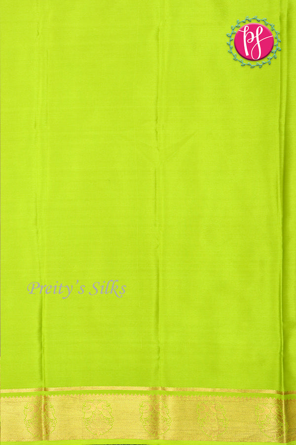 Pure Mysore Crepe Silk Saree -Brinjalvoilet And Green-PF86046