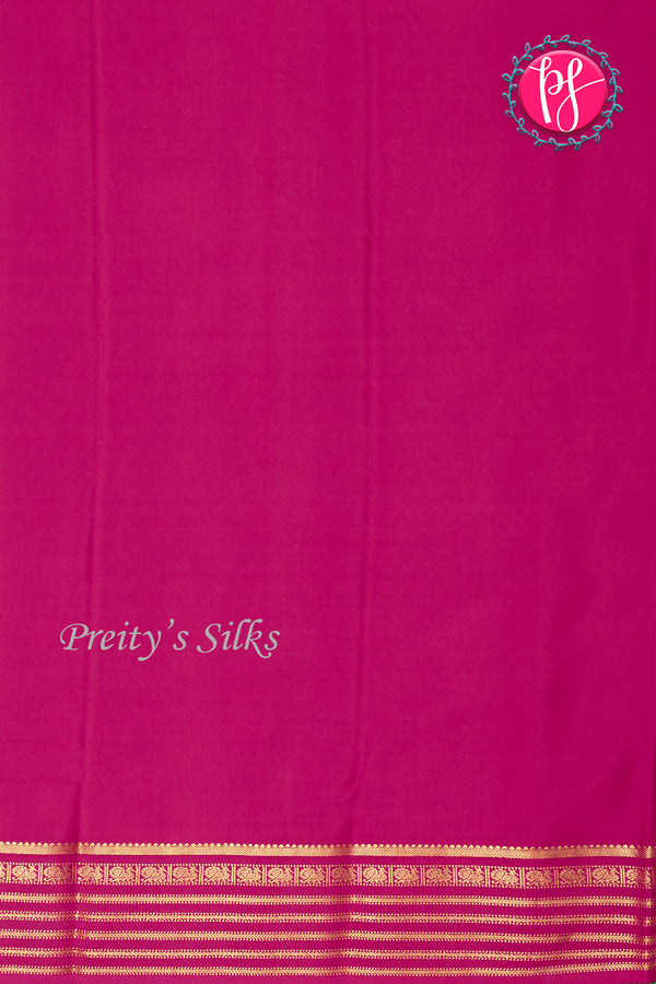 Pure Mysore Crepe Silk Saree-Orange And Pink-PA26302
