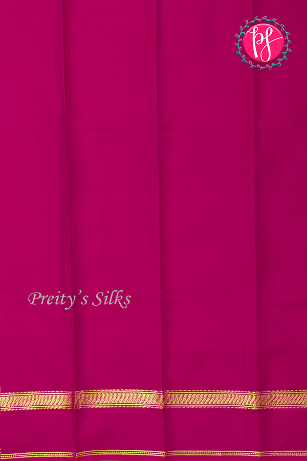 Pure Mysore Crepe Silk Saree-Mejentapink-PA21800