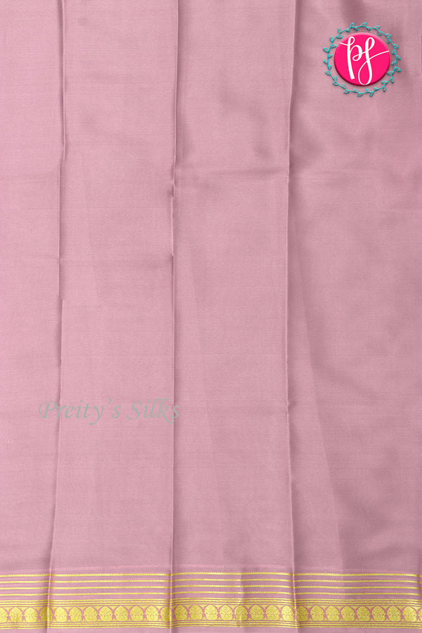 Pure Mysore Crepe Silk Saree-Mauve Pink-PA21845
