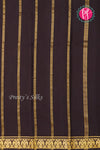 Pure Mysore Crepe Silk Saree-Gandaberunda-Yellow And Black-PA19895