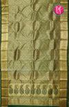 Pure Kanchipuram Brocade Silk Saree-Dark Green-PF58659