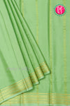 Pure Mysore Crepe Silk Saree-Pistagreen- PA33665