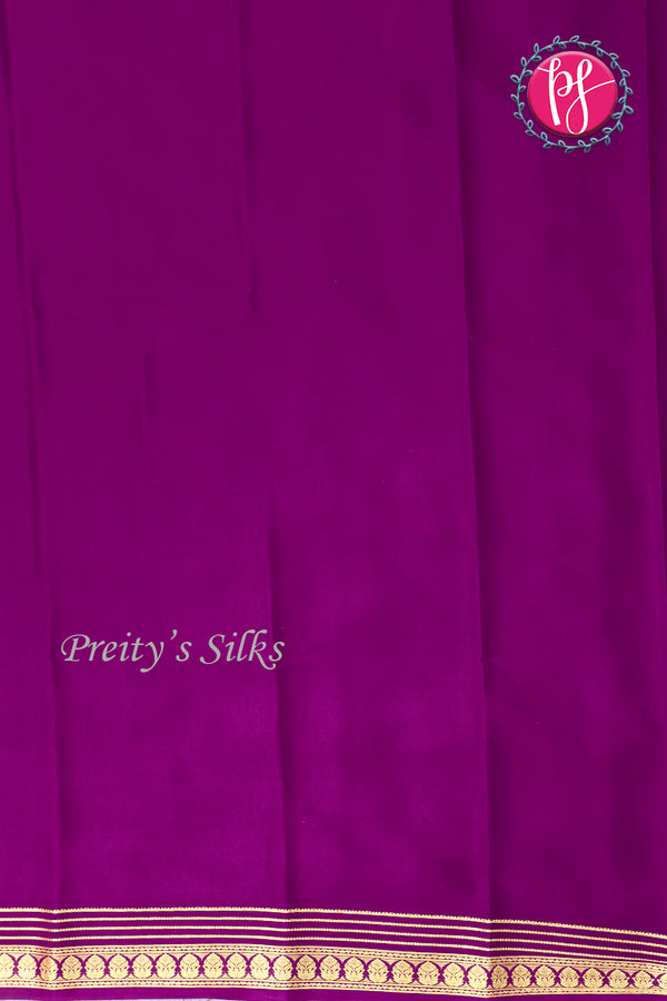 Pure Mysore Crepe Silk Saree -Wine-PA03096