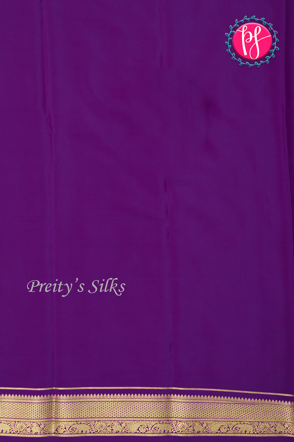 Pure Mysore Crepe Silk Saree-Purple-PF20850