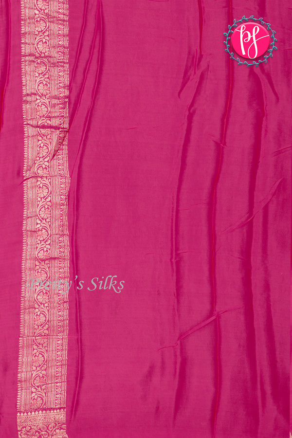 PURE KADDI BANARASI GEORGETTE SILK SAREE-Mejentapink-PA23833