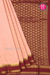 Pure Mysore Crepe Silk Saree With Bentex Border-PF80241