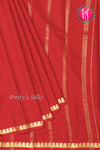 Pure Mysore Crepe Silk Saree-Red-PA21766