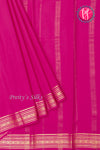 Pure Mysore Crepe Silk Saree-Mejentapink- PA35304