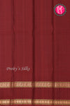 Pure Kanchipuram Silk Saree-Blue And Marron-PA17552